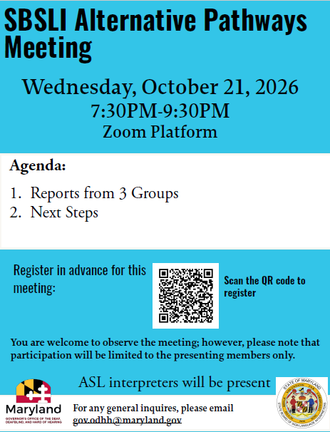 SBSLI TASKFORCE Oct 21, 2026 Meeting Flyer